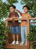 Nautinati Boys' 100% Cotton Pack of 2 All-over & Chest Fruit Print Crew Neck T-shirts