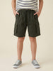 Nautinati Boys 100% Cotton Woven Solid Multi-pocket Cargo Shorts