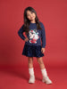 Nautinati Girls Disney Christmas Minnie Mouse Oversized Sequinned Sweatshirt Dress