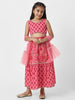 Nautinati Girls’ Choli and Ghagra Set with Dupatta | Cotton Lehenga Set for Girls | Party Wear Set for Girls