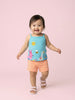 Nautinati Baby Girls Animal & Nature Printed Regular Fit Round Neck T-shirt and Shorts Clothing Set