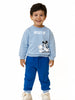 Nautinati Blue Mickey Mouse Print Sweatshirt Set For Boys