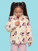 Nautinati Girls Disney Minnie Mouse Printed Hooded Puffer Jacket with Detachable Hood