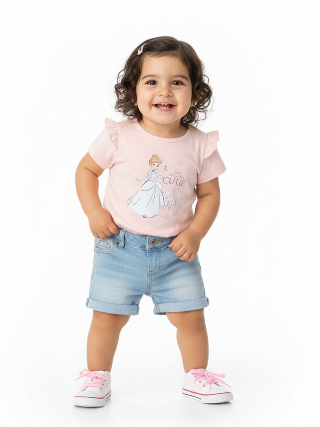 Nautinati Girls Disney Princess Cotton T-shirt | Regular T-shirt for 3 to 24 Months