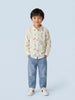 Nautinati Boys' Cotton Linen Blend Skateboard All-over Print Formal Party Shirt