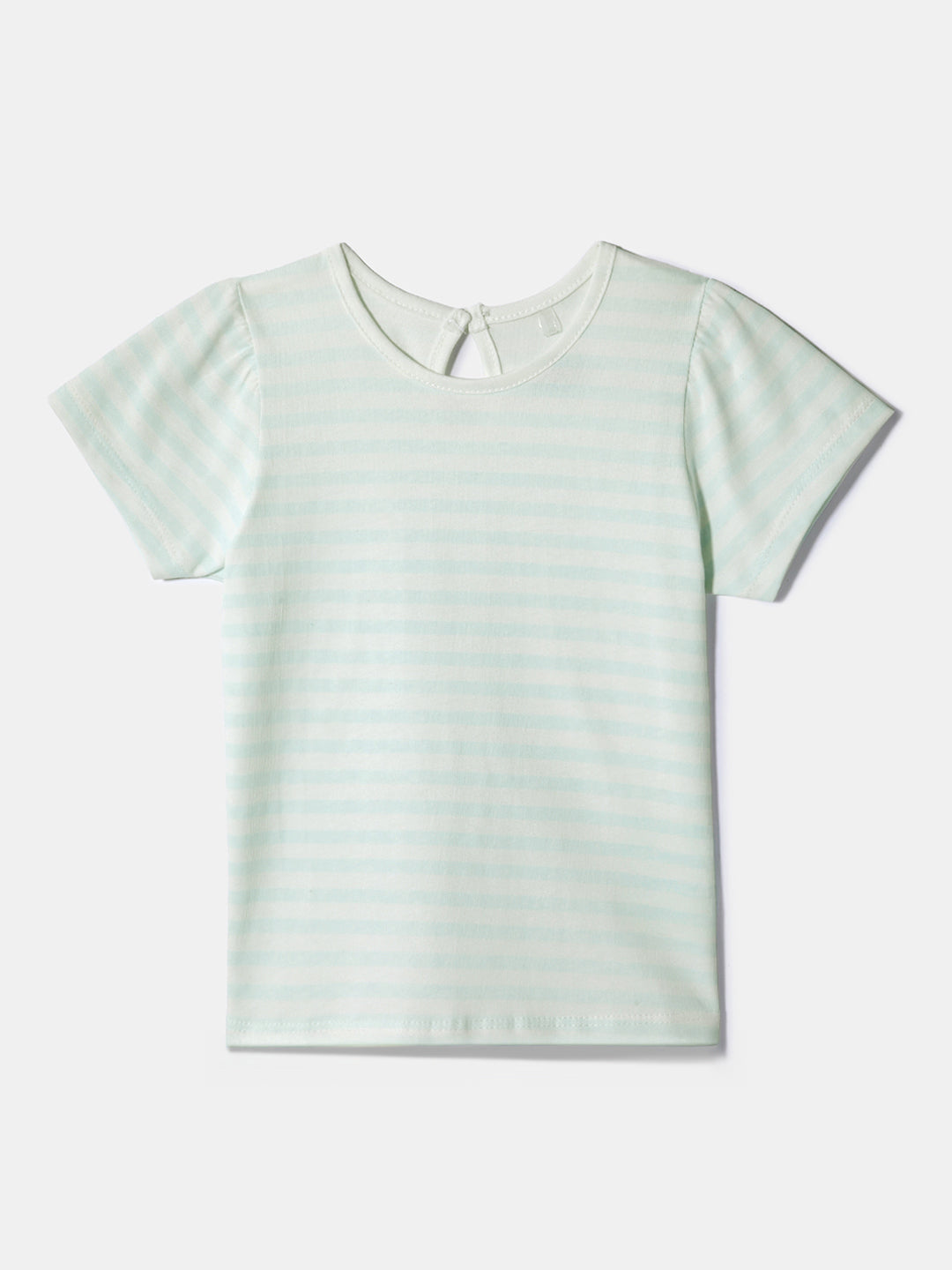 Nautinati Girls' Cotton Tops | Pack of 3 | Printed and Striped| Age 0 - 2 Years