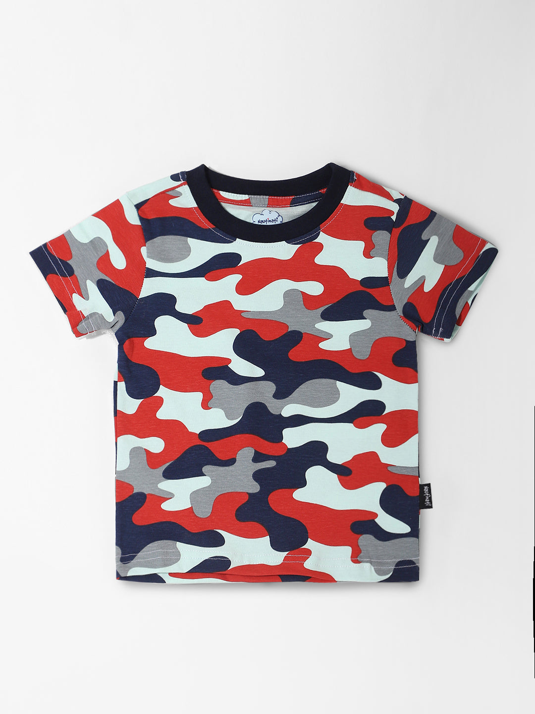 Nautinati Boys Cotton Camouflage AOP T-shirt