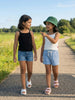 Nautinati Girls' 100% Cotton Pack of 2 Solid Essentials Camisoles