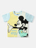 Nautinati Infants Cotton Mickey Mouse T-shirt with Colourblock Sleeves