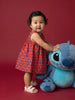 Nautinati Baby Girls' 100% Cotton All-over Disney Lilo & Stitch Print A-line Frilled Dress