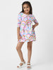 Nautinati Girls’ Cotton Rainbow Print Dress