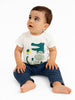 Nautinati Blue & White Crocodile Applique T-Shirt And Shorts Set For Infant Boys