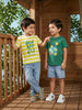 Nautinati Boys' 100% Cotton Pack of 2 Striped &  Graphic Crew Neck T-shirts