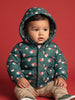 Nautinati Baby Boys Hooded Snowman Printed Puffer Jacket with Front Zip, Regular Fit