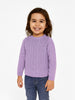 Nautinati Lavender Cable-Knit Sweater For Girls