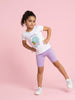 Nautinati Girls' Cotton Cute Elephant Printed T-shirt and Biker Shorts Co-ord Set