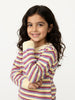 Nautinati Multicolour Striped Sweater for Girls
