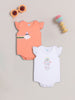 Nautinati Cotton Printed Pack Of 2 Bodysuits For Infant Girls