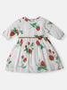 Nautinati Girls Soft Rayon Cotton Strawberry Print Frock