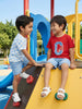 Nautinati Boys' 100% Cotton Pack of 2 Racing Graphic & Chequered Crew Neck T-shirts