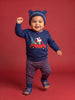 Nautinati Baby Boys Relaxed Fit Christmas Sweater & Pyjama Set with a Matching Cap