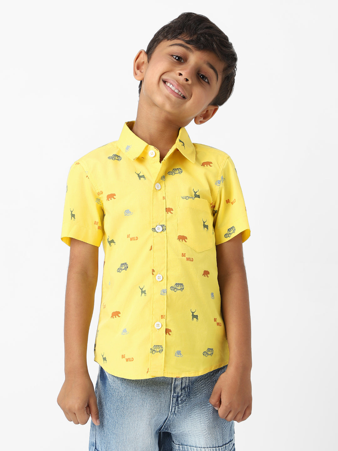 Nautinati Boys' All-over Print Shirt