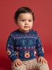 Nautinati Baby Boys Relaxed Fit Fairisle Christmas Jacquard Knit Sweater