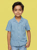 Nautinati Boys Pure Cotton Graphic Oversized Denim Resort Shirt