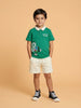 Nautinati Boys Cotton Polo Neck  Gamer Print Regular Fit T-shirt and Shorts Set