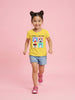 Nautinati Girls' 100% Cotton Crew Neck Disney Minnie Mouse & Friends Printed T-shirt