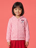 Nautinati Girls Disney Minnie Mouse Polka Dot Zip-Up Hoodie with Bow Applique