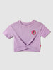 Nautinati Cotton Purple Minnie Mouse T-shirt for Girls