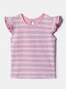Nautinati Girls' 100% Cotton Printed Tops | Pack of 2 | Age 0 - 2 Years