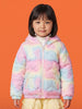 Nautinati Girls Regular Fit Ombre Heart Quilted Hooded Puffer Jacket Front Zip