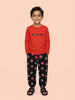 Nautinati Boys Pure Cotton Night Suit with Marvel Spiderman Printed T-shirt with Joggers