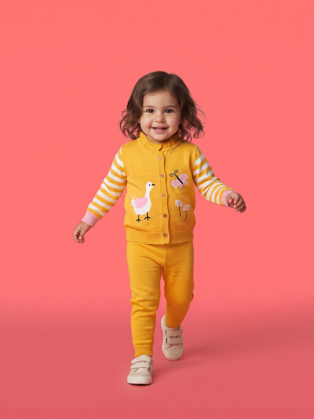Nautinati Baby Girls Farm Sweater & Jogger Set