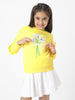 Girls Floral Printed Sweatshirt With Ruffle Detail