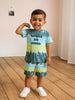 Nautinati Tie and Dye Multicolour Cotton T-shirt and Shorts Set for Boys