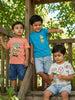 Nautinati Boys' 100% Cotton Pack of 3 Summer Graphic & All-over Print Crew Neck T-shirts