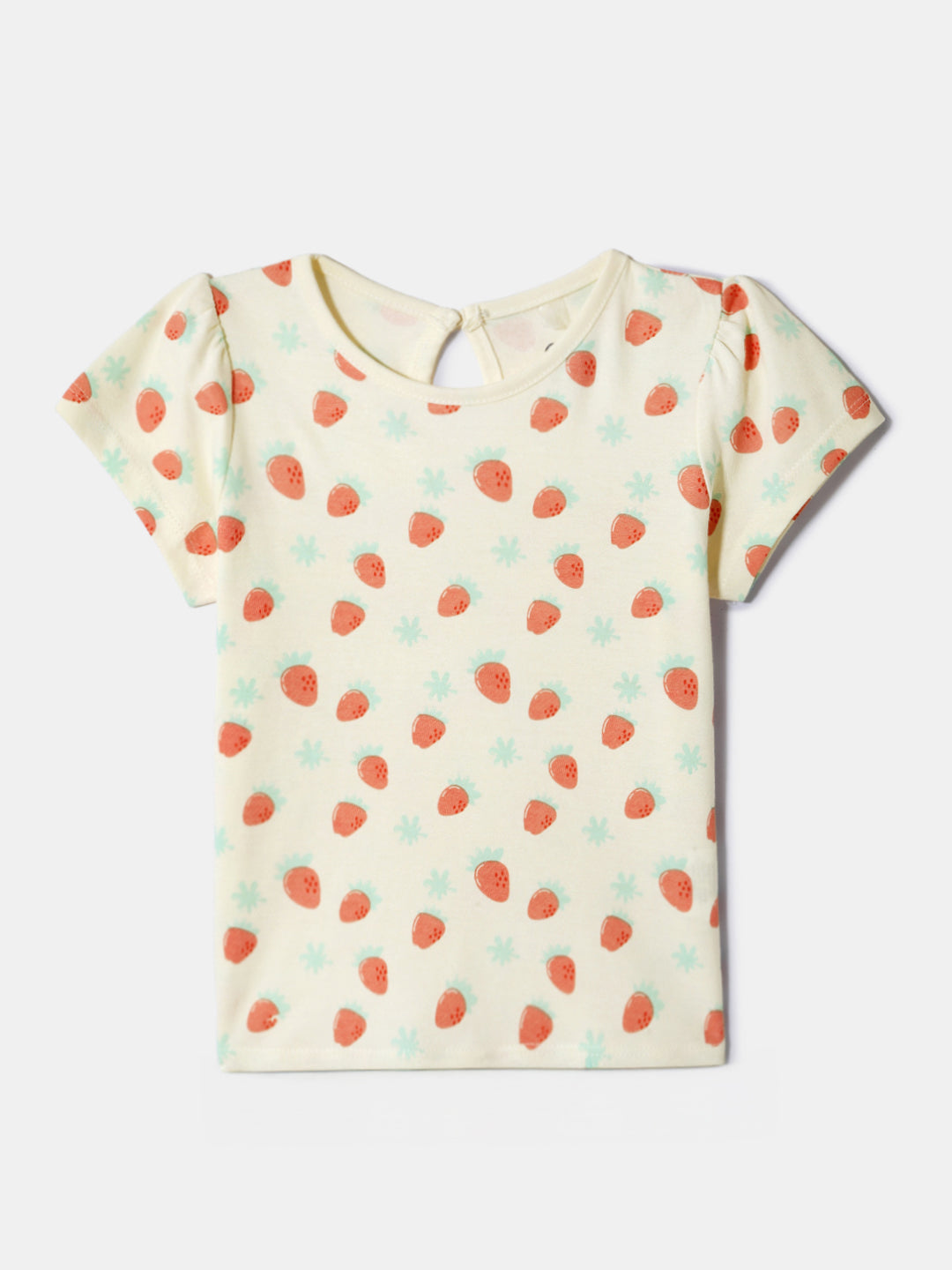 Nautinati Girls' Cotton Printed Tops | Pack of 2 | Age 0 - 2 Years