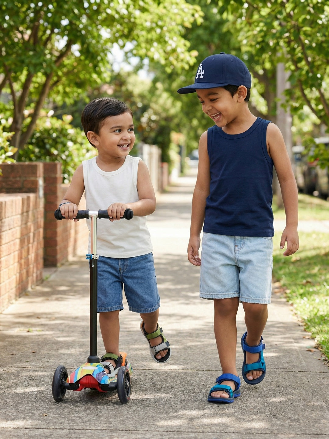 Nautinati Boys' 100% Cotton Pack of 2 Solid Essentials Vests