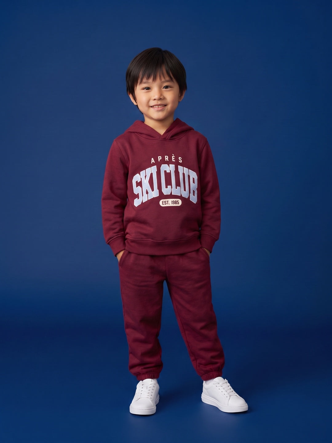 Nautinati Boys Embroided Oversized Varsity Hoodie and Jogger Set
