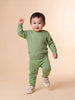 Nautinati Baby Boys Cable Knit Sweater & Jogger Set with Button Closure, Relaxed Fit