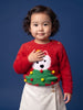 Nautinati Baby Girls Puppy Knit Relaxed Fit Pom Pom Sweater
