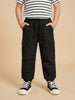 Nautinati Boys’ Solid Relaxed Fit Woven Parachute Pants with Utility Pockets