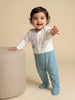 Nautinati Baby Girls' Cotton All-over Polka Printed Sleepsuit with Snap Buttons
