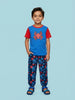 Nautinati Boys' 100% Cotton Marvel Spiderman Printed T-shirt with Joggers nightsuit set