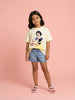 Nautinati Girls' Cotton Disney Snow White Printed T-shirt