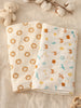 Nautinati Baby Boys' Muslin 100% Cotton Pack of 2 All-over Print Woven Swaddles