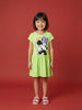 Nautinati Girls' 100% Cotton Disney Minnie Mouse Placement Print A-line Dress